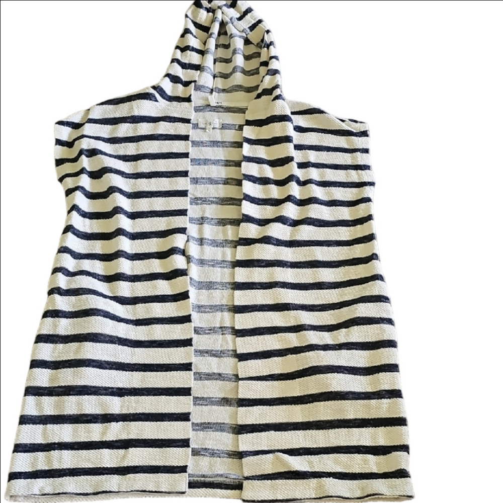 Lou & Grey Black and White Striped Knit
